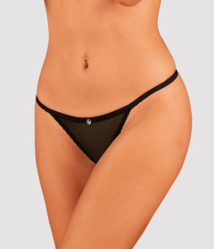 Стрінги Obsessive Celia Noir crotchless thong